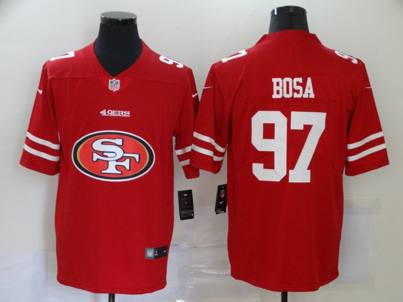 Men San Francisco 49ers #97 Bosa red logo Nike Vapor Untouchable Limited Player NFL Jerseys->houston texans->NFL Jersey